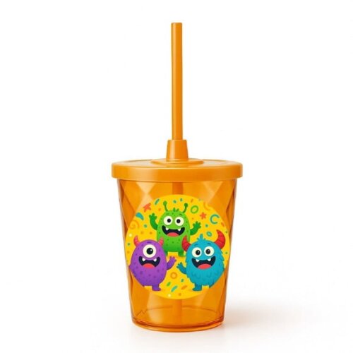 Copo Twister Personalizado 300ml Monstrinhos