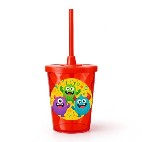 Copo Twister Personalizado 300ml Monstrinhos