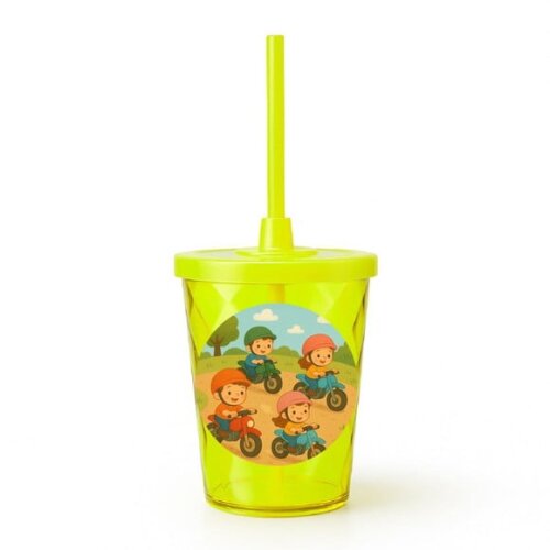 Copo Twister Personalizado 300ml Motocicletas Kids