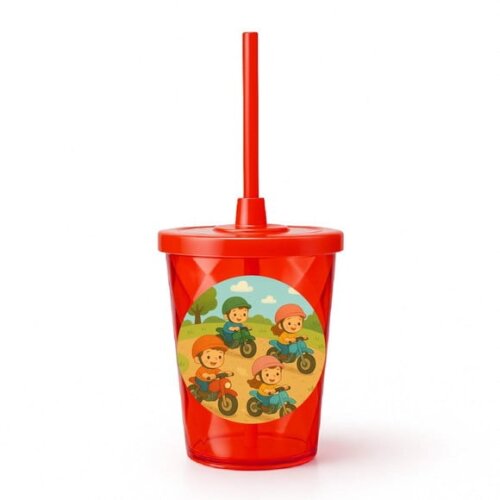Copo Twister Personalizado 300ml Motocicletas Kids