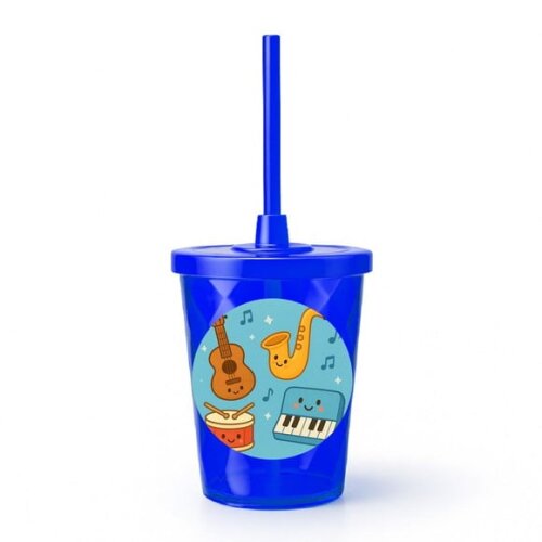 Copo Twister Personalizado 300ml Músicas Instrumentos
