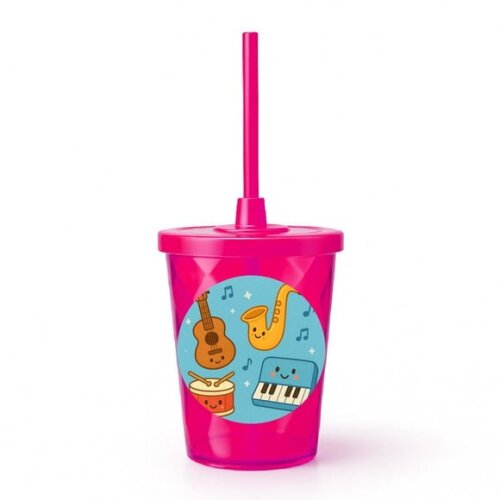 Copo Twister Personalizado 300ml Músicas Instrumentos