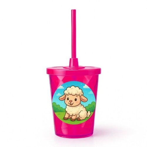 Copo Twister Personalizado 300ml Ovelhinha