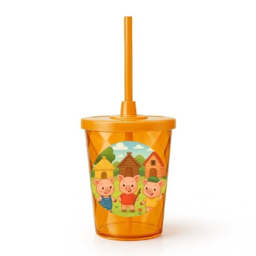 Copo Twister Personalizado 300ml os Três Porquinhos