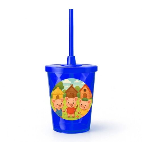 Copo Twister Personalizado 300ml os Três Porquinhos