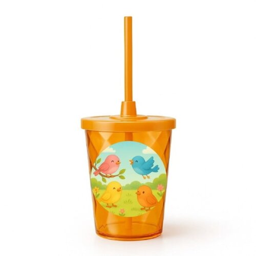 Copo Twister Personalizado 300ml Passarinhos