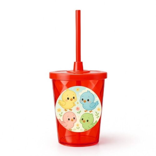 Copo Twister Personalizado 300ml Passarinhos Baby