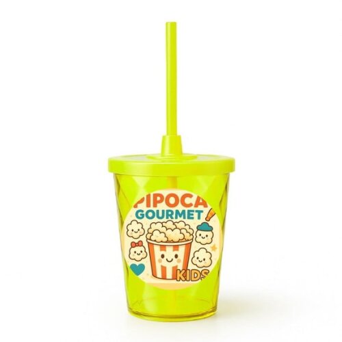 Copo Twister Personalizado 300ml Pipoca Gourmet Kids