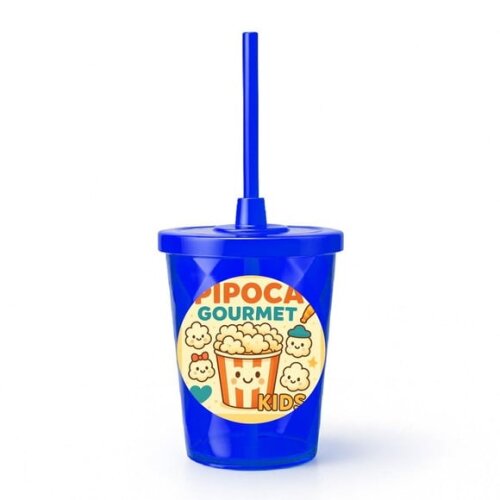 Copo Twister Personalizado 300ml Pipoca Gourmet Kids