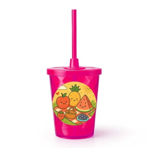 Copo Twister Personalizado 300ml Piquenique das Frutas