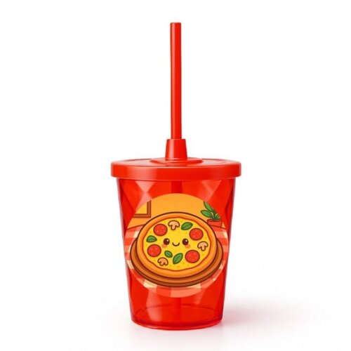 Copo Twister Personalizado 300ml Pizza Divertida