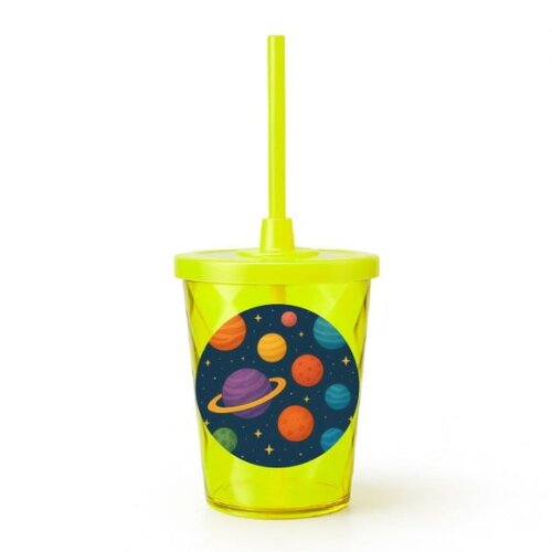 Copo Twister Personalizado 300ml Planetas Coloridos
