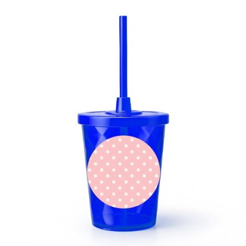 Copo Twister Personalizado 300ml Poá Rosa Bebê