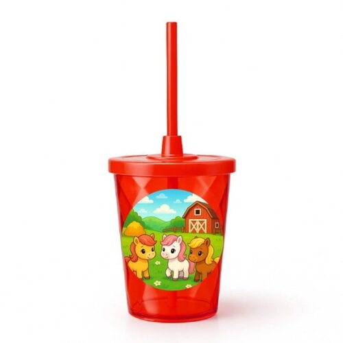 Copo Twister Personalizado 300ml Pôneis