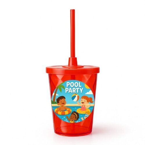 Copo Twister Personalizado 300ml Pool Party