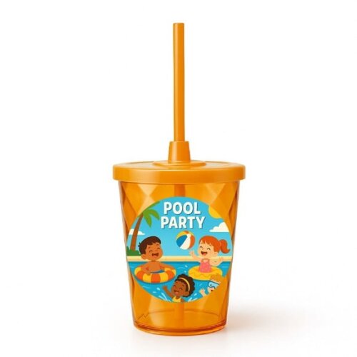 Copo Twister Personalizado 300ml Pool Party