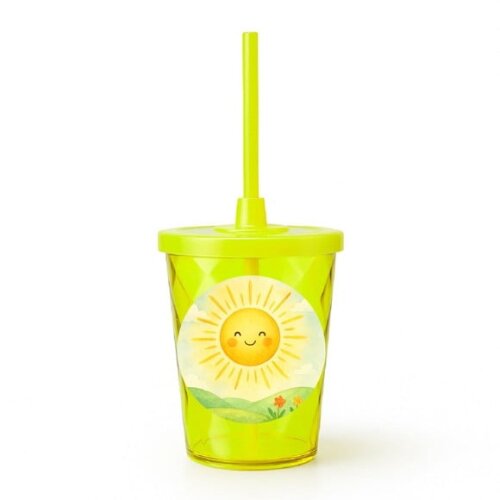 Copo Twister Personalizado 300ml Raio de Sol Aquarela