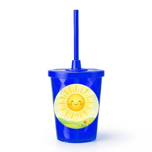 Copo Twister Personalizado 300ml Raio de Sol Aquarela
