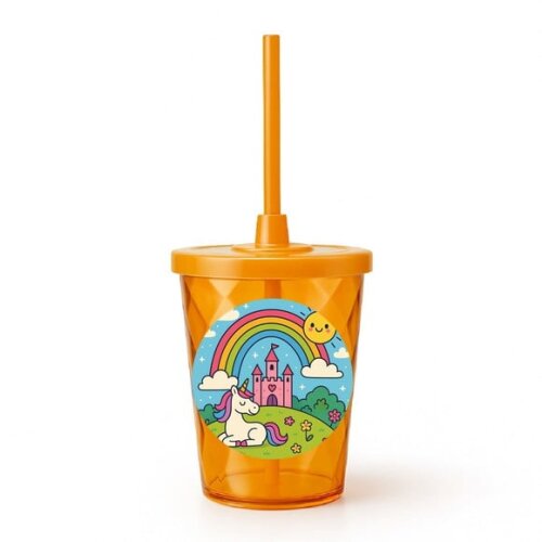 Copo Twister Personalizado 300ml Reino do Arco-íris