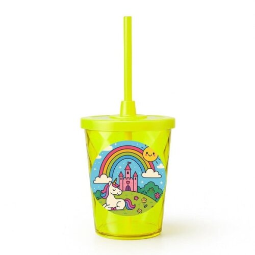 Copo Twister Personalizado 300ml Reino do Arco-íris