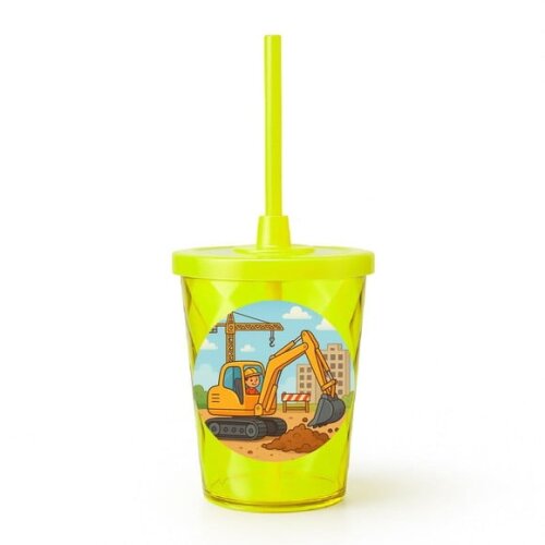 Copo Twister Personalizado 300ml Retroescavadeira
