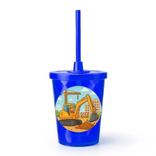 Copo Twister Personalizado 300ml Retroescavadeira