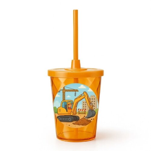 Copo Twister Personalizado 300ml Retroescavadeira