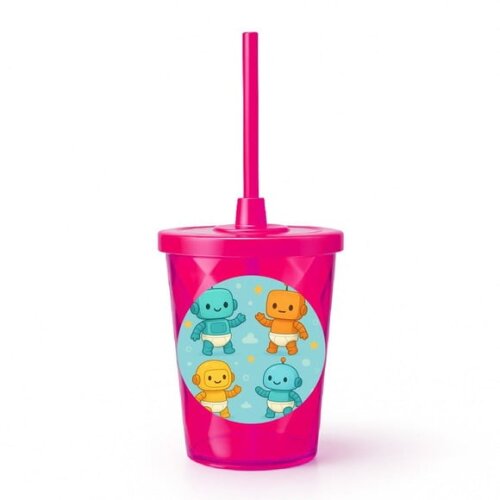 Copo Twister Personalizado 300ml Robôs Baby
