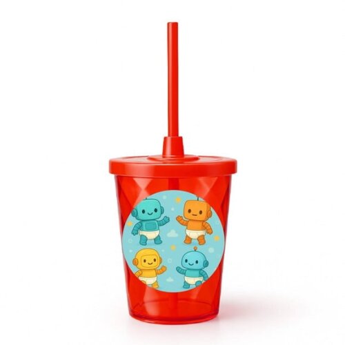 Copo Twister Personalizado 300ml Robôs Baby