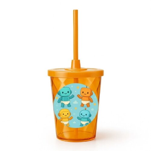 Copo Twister Personalizado 300ml Robôs Baby