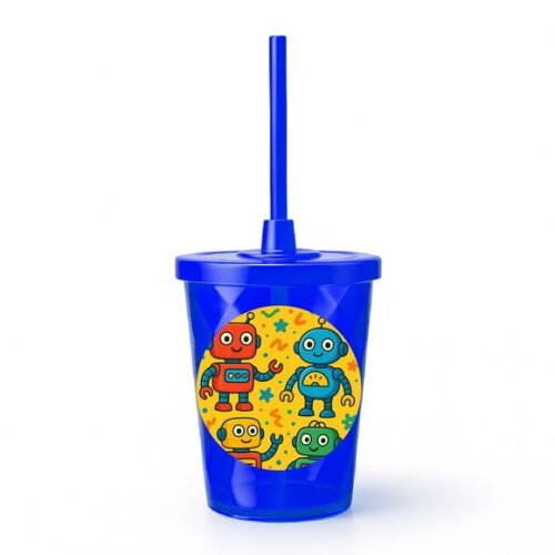 Copo Twister Personalizado 300ml Robôs Divertidos