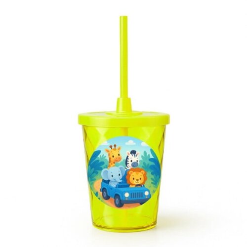 Copo Twister Personalizado 300ml Safari Azul