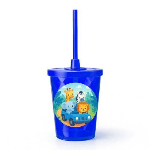 Copo Twister Personalizado 300ml Safari Azul
