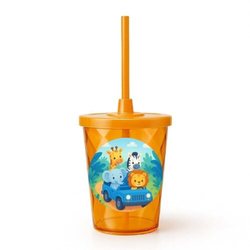Copo Twister Personalizado 300ml Safari Azul