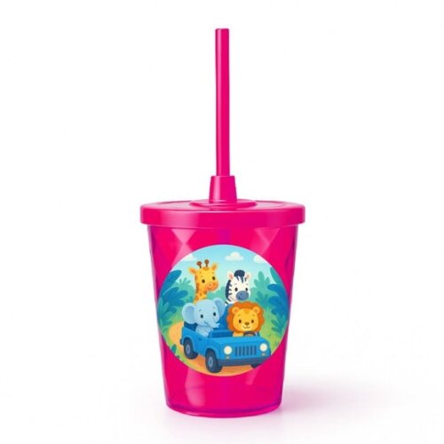 Copo Twister Personalizado 300ml Safari Azul