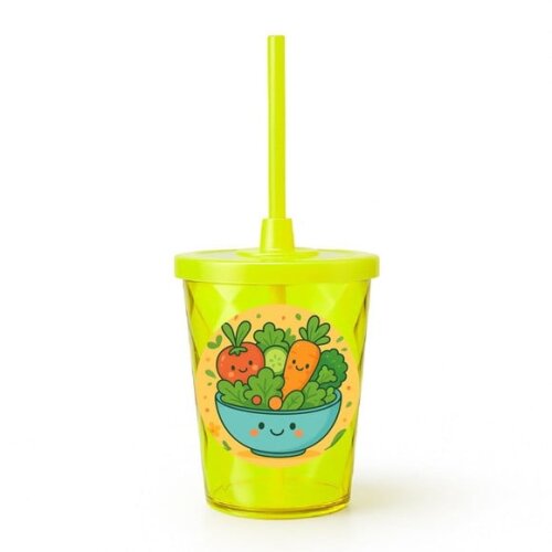 Copo Twister Personalizado 300ml Salada Divertida