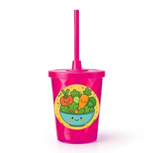 Copo Twister Personalizado 300ml Salada Divertida