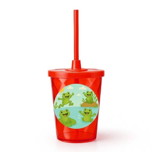 Copo Twister Personalizado 300ml Sapos Divertidos