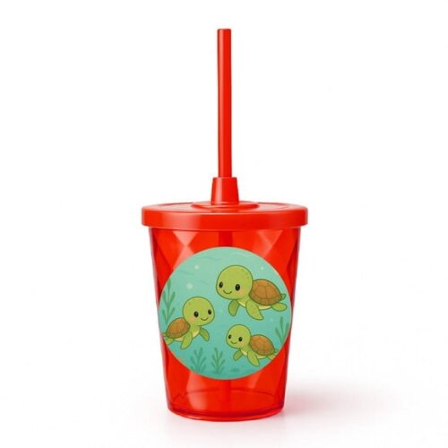 Copo Twister Personalizado 300ml Tartaruguinhas
