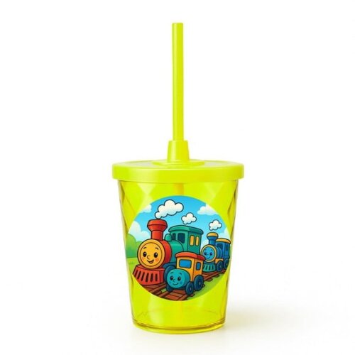 Copo Twister Personalizado 300ml Trens Antigos