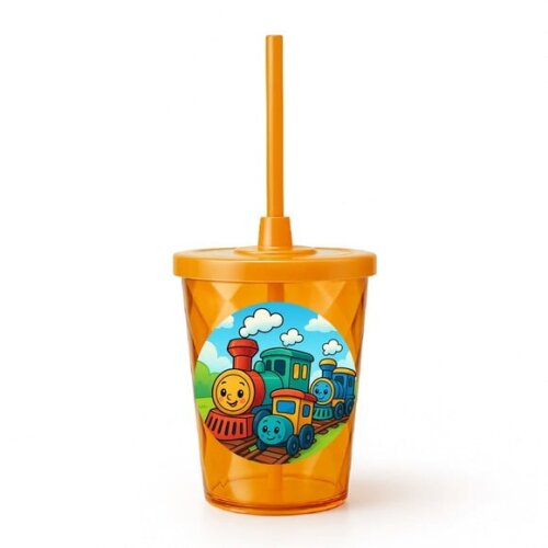 Copo Twister Personalizado 300ml Trens Antigos