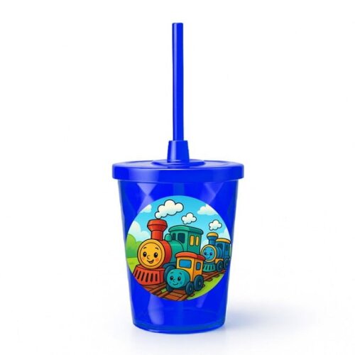 Copo Twister Personalizado 300ml Trens Antigos
