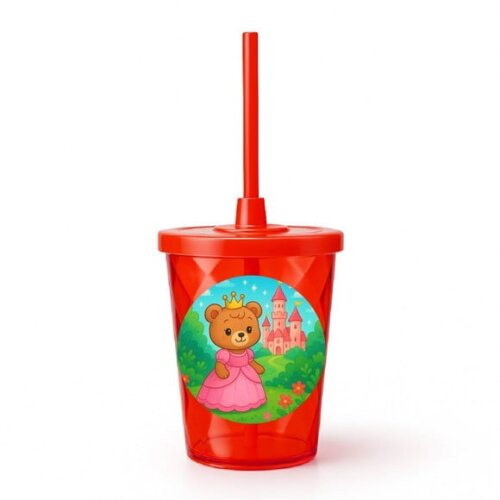 Copo Twister Personalizado 300ml Ursinha Princesa