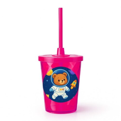Copo Twister Personalizado 300ml Ursinho Astronauta