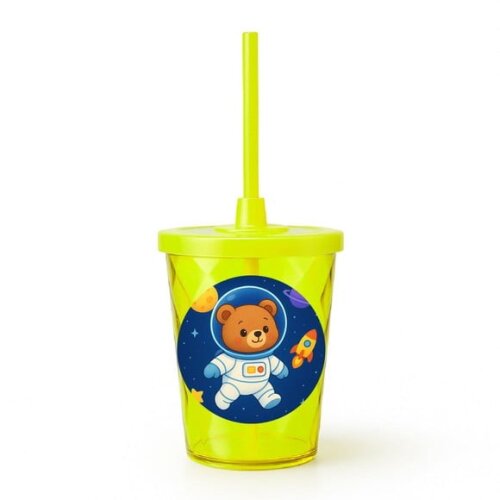 Copo Twister Personalizado 300ml Ursinho Astronauta
