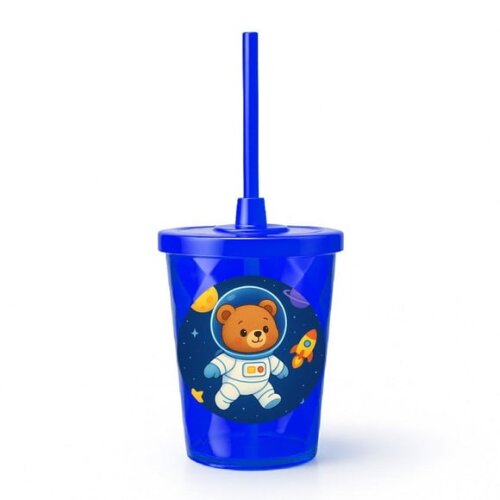 Copo Twister Personalizado 300ml Ursinho Astronauta