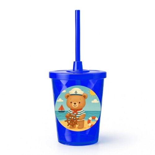 Copo Twister Personalizado 300ml Ursinho Marinheiro