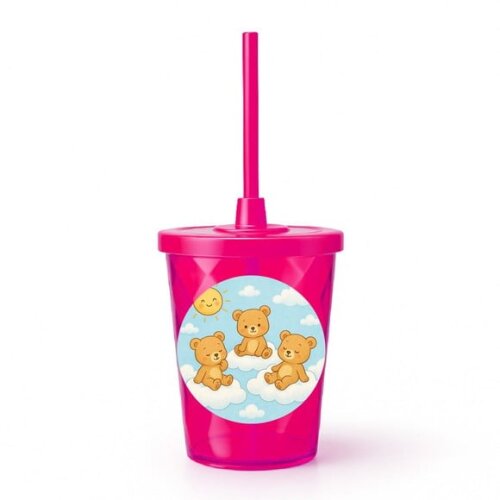 Copo Twister Personalizado 300ml Ursinhos na Nuvem