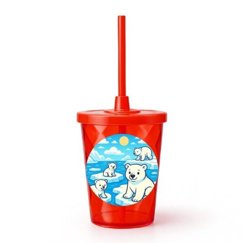 Copo Twister Personalizado 300ml Ursos Polares