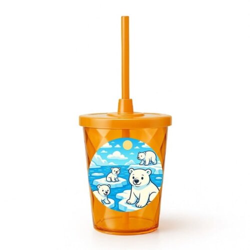 Copo Twister Personalizado 300ml Ursos Polares